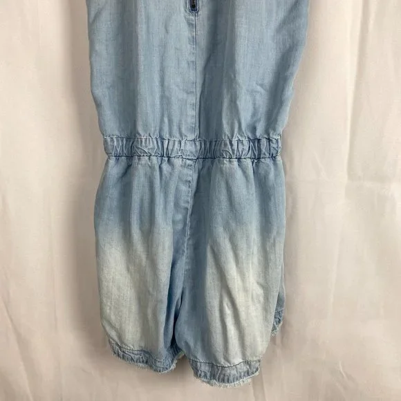 ANTHROPOLOGIE Cloth & Stone Laguna Blue Chambray Halter Romper - Picture 9 of 13